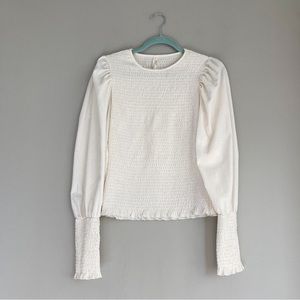 Anthropologie Long Sleeve Smocked Long Sleeve